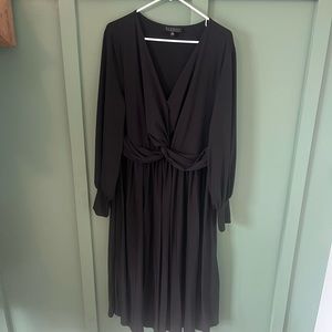 Knot fronted pleat skirt dress